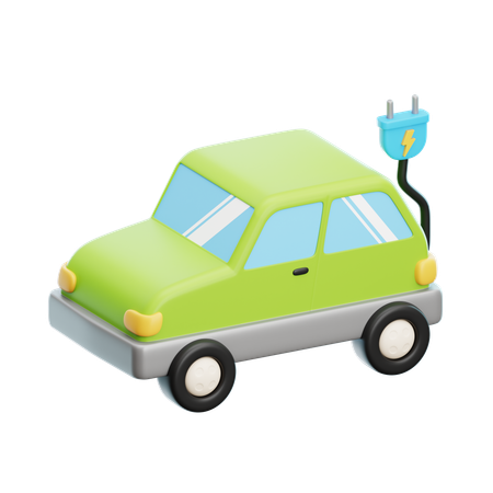 Electric Car  3D Icon