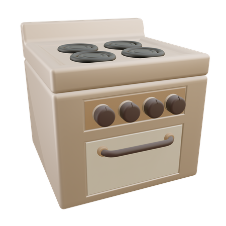 Electric Stove  3D Icon