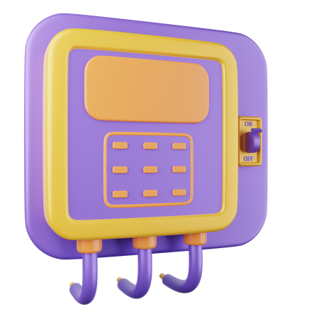 Electricity Meter  3D Illustration