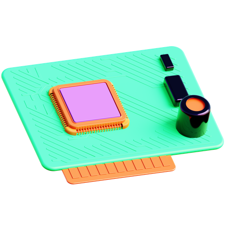 Electronic Circuit Board  3D Icon