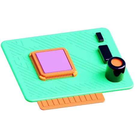 Electronic Circuit Board  3D Icon