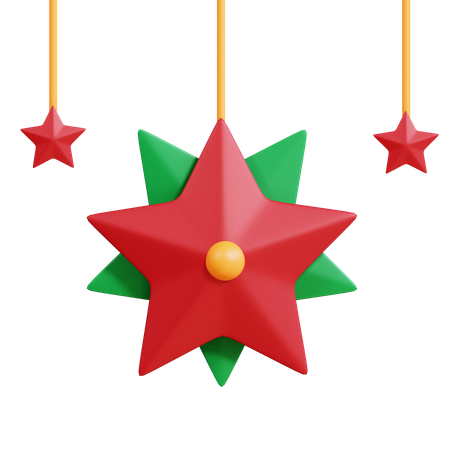 Elemento estrella de navidad  3D Icon