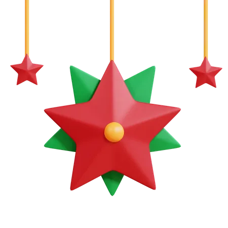 Elemento estrella de navidad  3D Icon