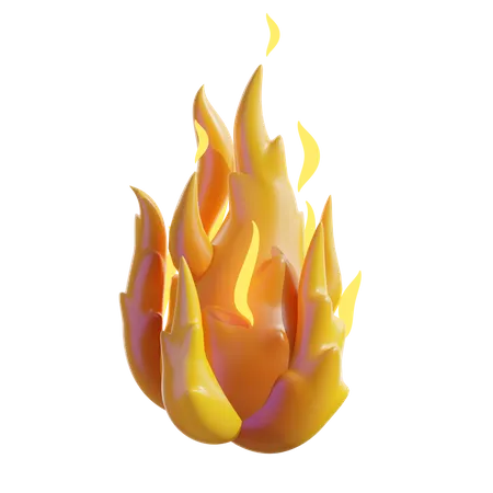 Elemento de fuego  3D Icon