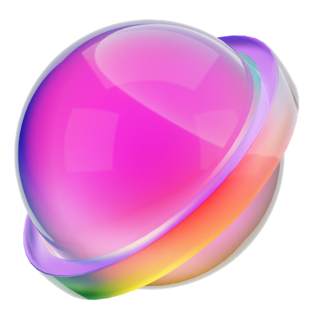 Ellipse Shape  3D Icon