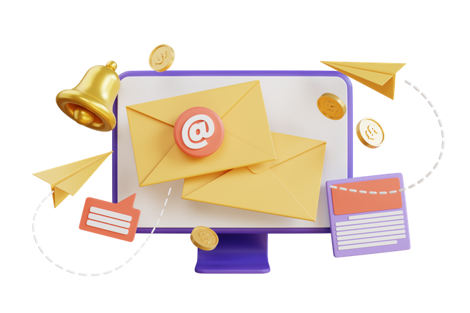 Email Marketing  3D Illustration