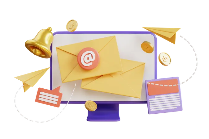 Email Marketing  3D Illustration