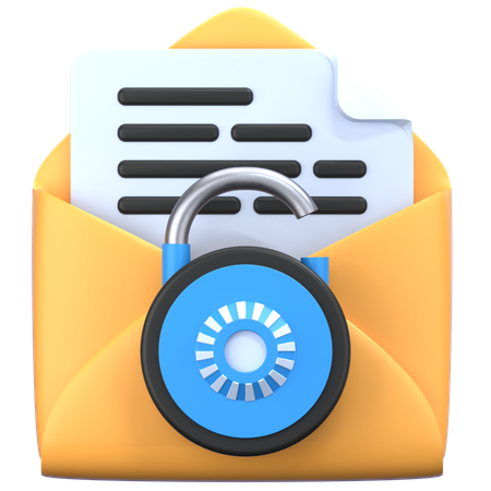 Email Unlock  3D Icon