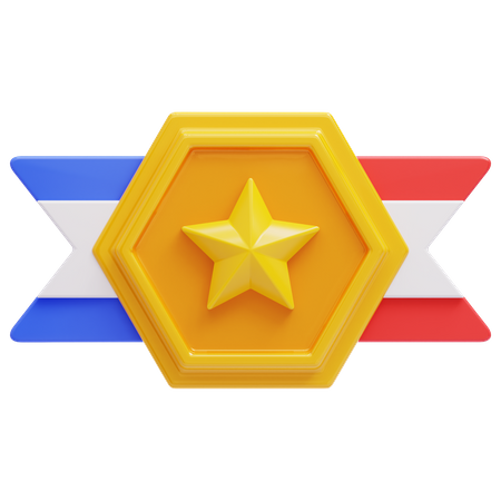 Distintivo de estrela  3D Icon