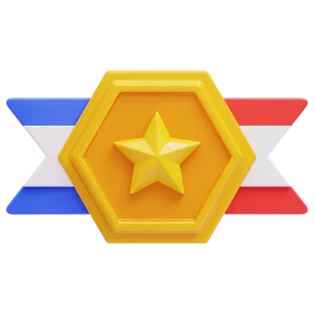 Distintivo de estrela  3D Icon