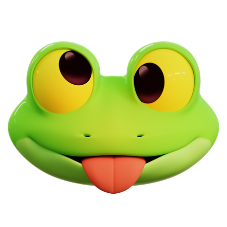 Emoji de cara feia de sapo  3D Icon