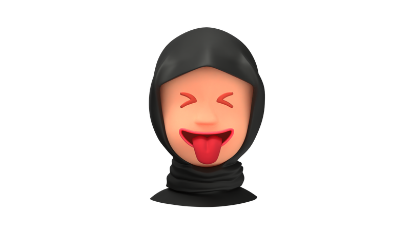 Emoji engraçado de mulher árabe  3D Emoji