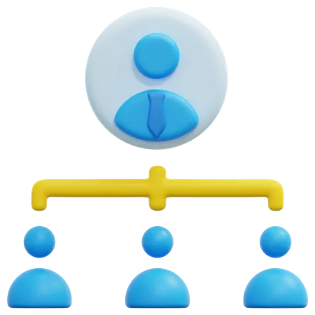 Employee Structure  3D Icon