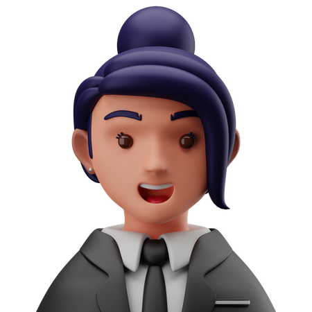 Mujer de negocios  3D Icon