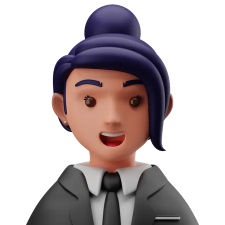 Mujer de negocios  3D Icon