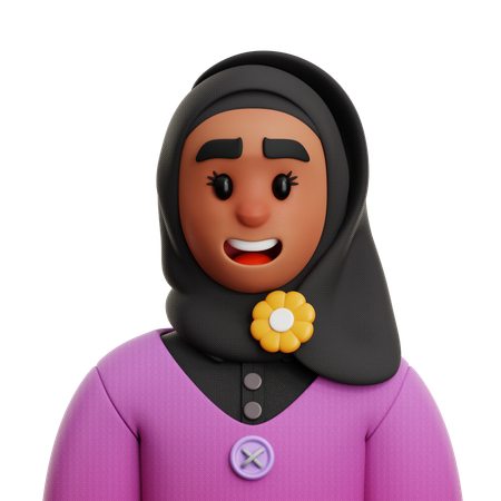 Empresária usando hijab  3D Icon