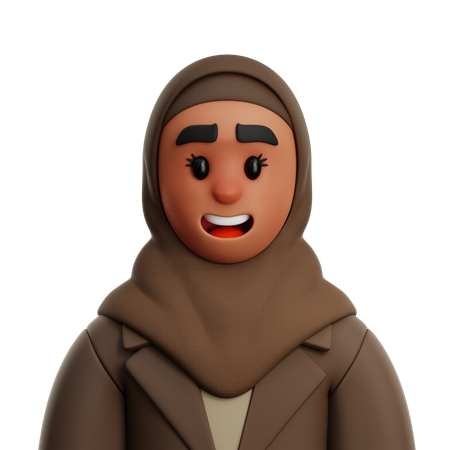 Empresária usando hijab  3D Icon