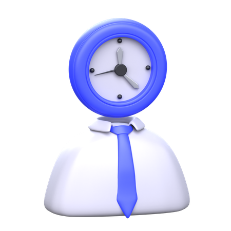 Reloj de hombre de negocios  3D Icon