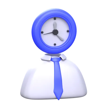 Reloj de hombre de negocios  3D Icon