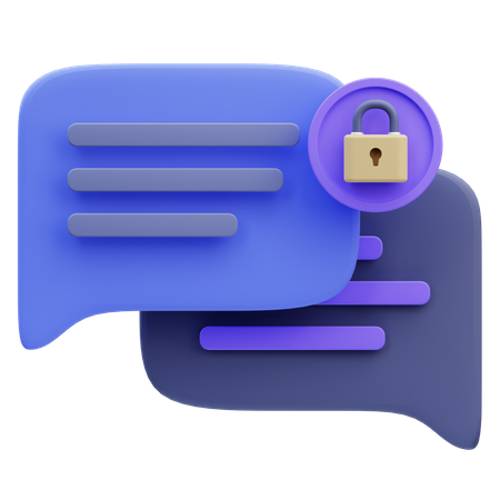 Encrypt Chat  3D Icon