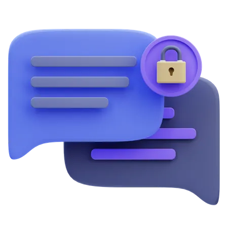 Encrypt Chat  3D Icon