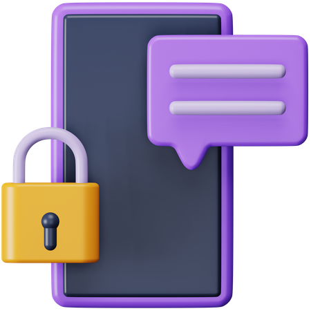 Encrypted Chat  3D Icon