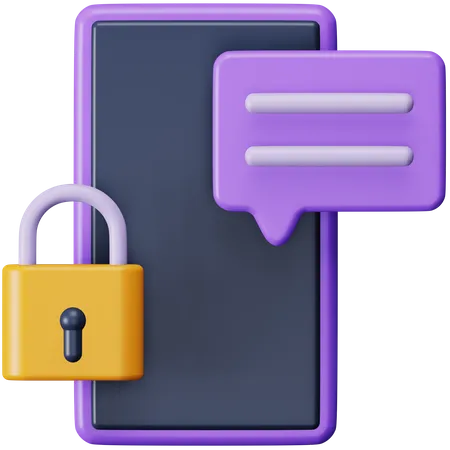 Encrypted Chat  3D Icon