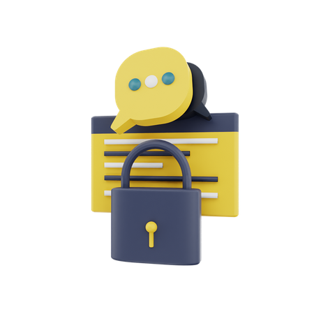 Encrypted Chat  3D Icon