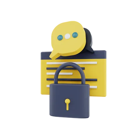 Encrypted Chat  3D Icon