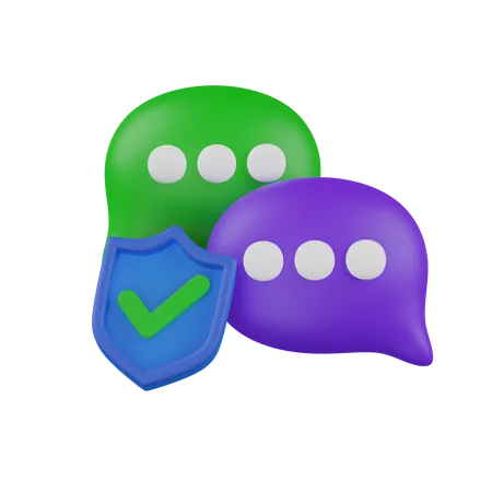 Encrypted chat  3D Icon