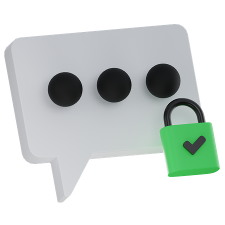 Encrypted message  3D Icon