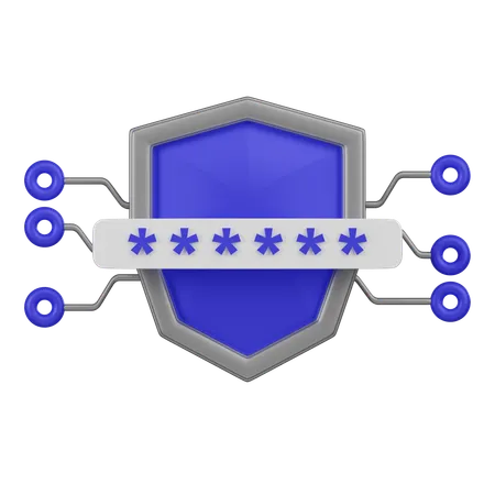 Encryption Shield  3D Icon