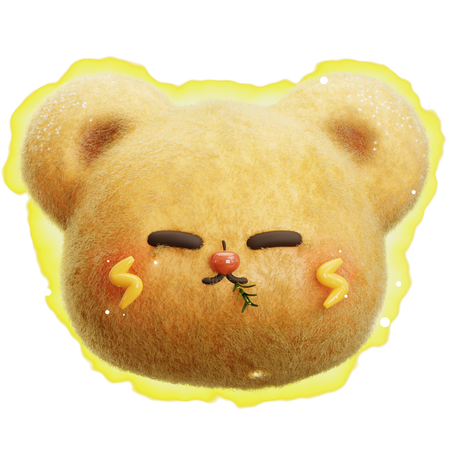 정력적인 곰  3D Icon