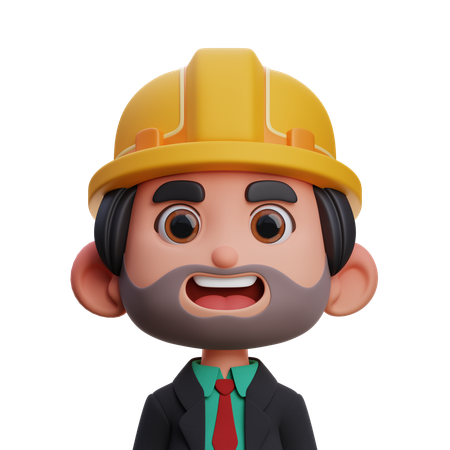 Engenheiro chefe  3D Icon