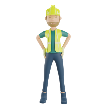 Engineer  3D Illustration