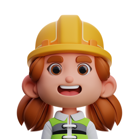 Engineer Woman  3D Icon