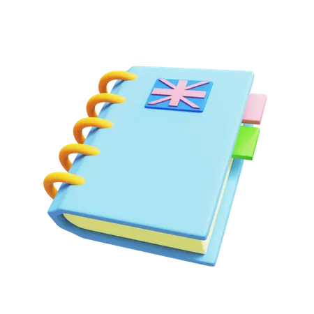 English Book  3D Icon