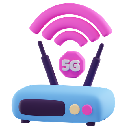 Enrutador 5g  3D Icon