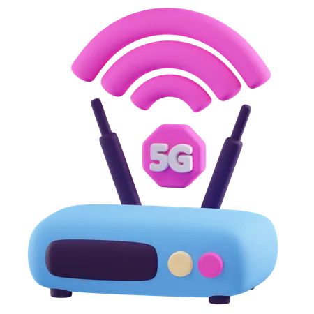 Enrutador 5g  3D Icon