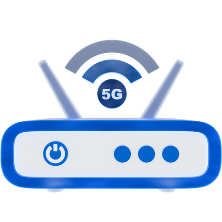 Enrutador 5g  3D Icon