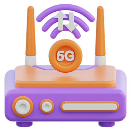 Enrutador 5g  3D Icon