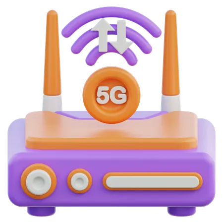 Enrutador 5g  3D Icon