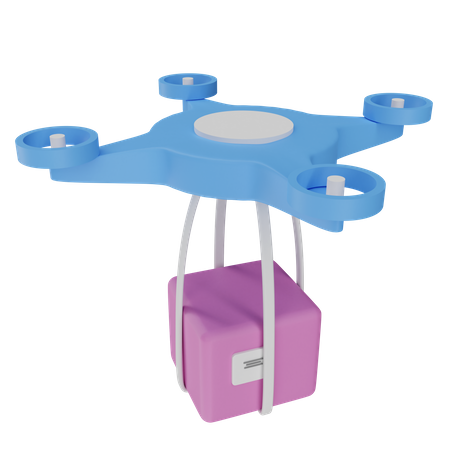 Entrega de drones  3D Illustration