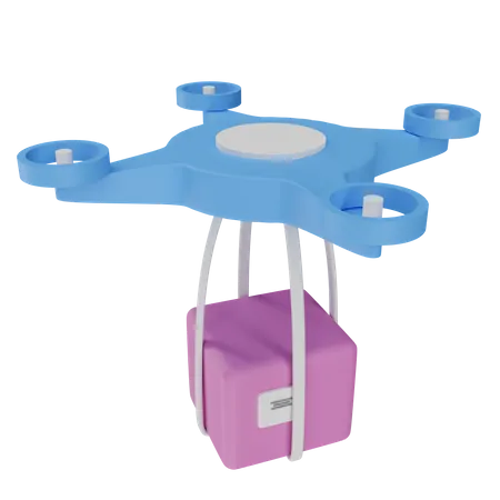 Entrega de drones  3D Illustration