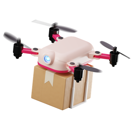 Entrega de drones  3D Illustration