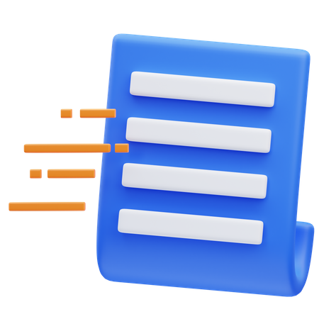 Envoi de document  3D Icon