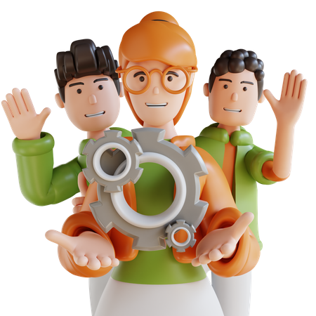 Equipe de Gestão de Negócios  3D Illustration