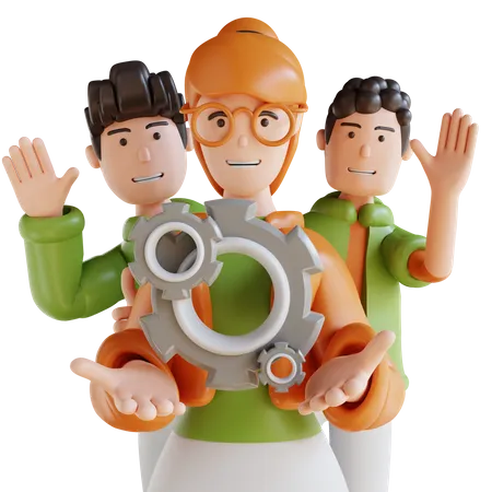 Equipe de Gestão de Negócios  3D Illustration