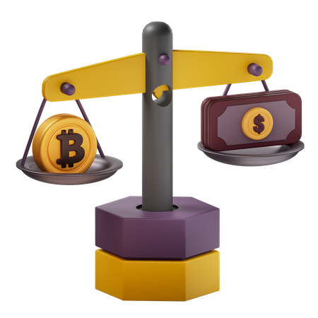 Comparación de bitcoins  3D Icon