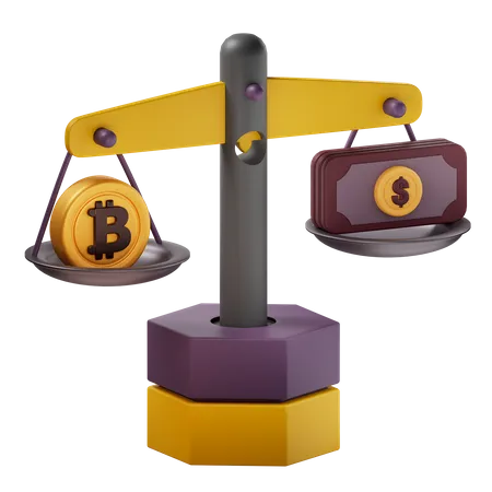 Comparación de bitcoins  3D Icon